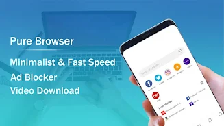 Pure Web Browser-Ad Blocker স্ক্রিনশট 0