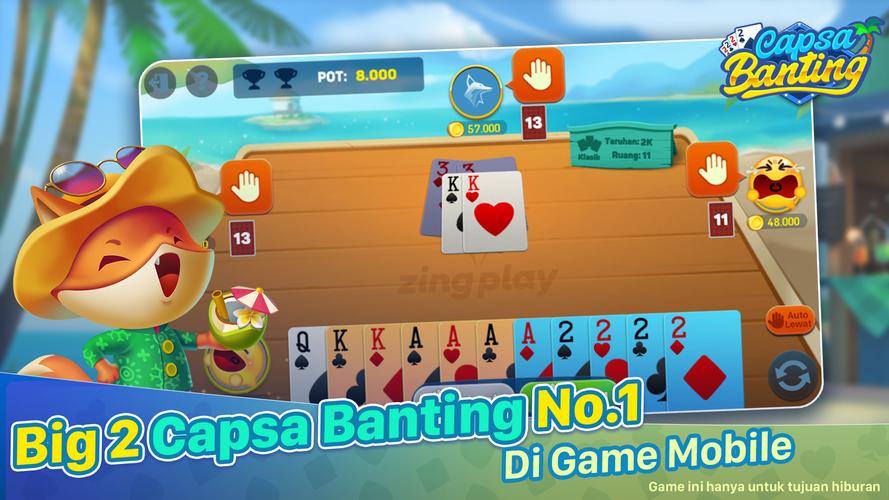 Big 2 Capsa Banting ZingPlay Captura de tela 0