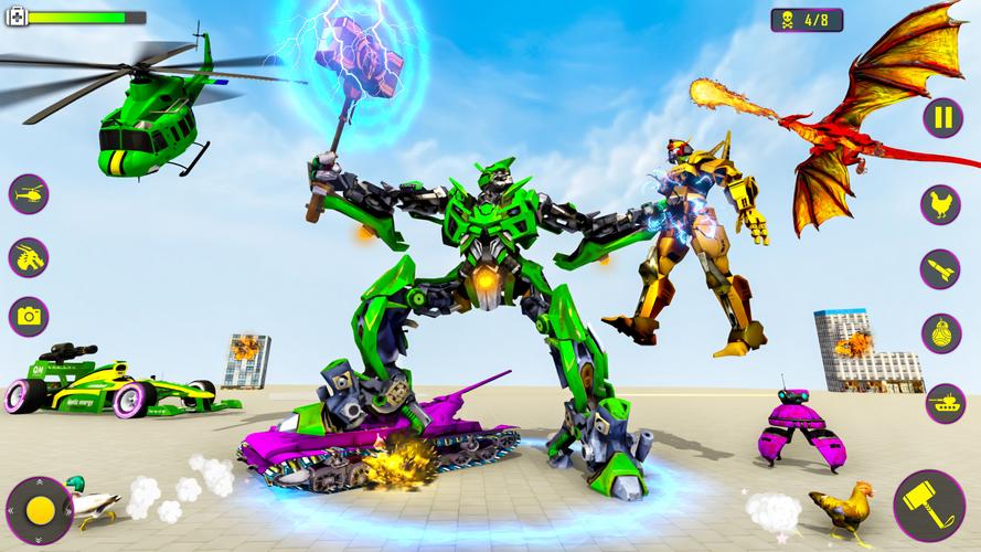 Heli Robot Car Game:Robot Game ภาพหน้าจอ 2