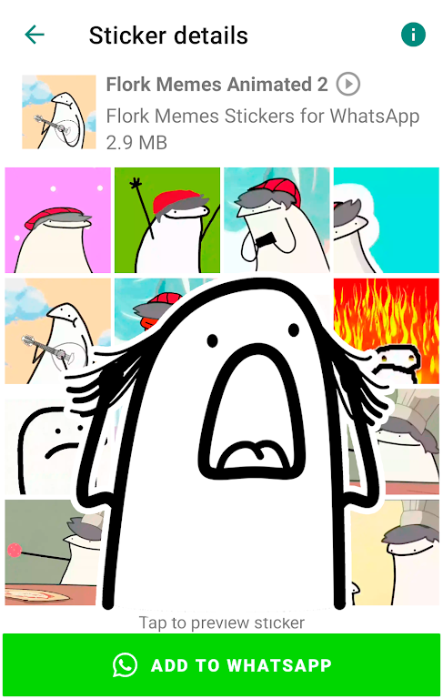 Flork memes stickers WASticker 螢幕截圖 1