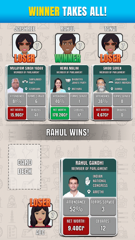 Rajneeti - Trump Card Game Captura de pantalla 2