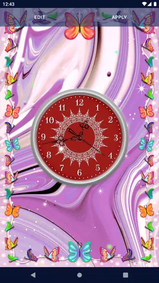 HD Clock Beautiful Wallpaper 螢幕截圖 2