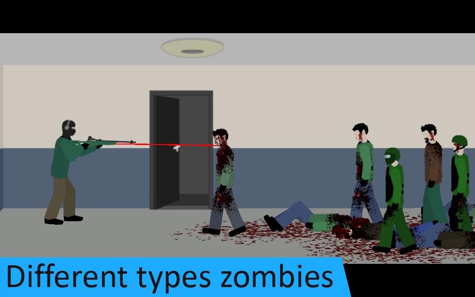 Flat Zombies: Defense & Cleanup Screenshot 1