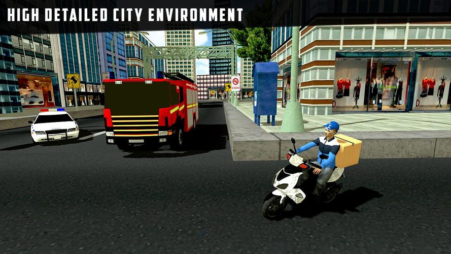 City Courier Delivery Rider Schermafbeelding 1