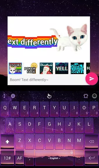 Purple Sky Keyboard Theme Schermafbeelding 3