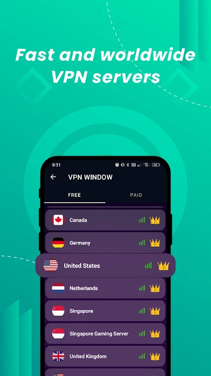 Schermata VPN Window- Super Internet VPN 2