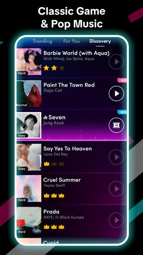 Piano Rainbow Tiles Music Game 스크린샷 1