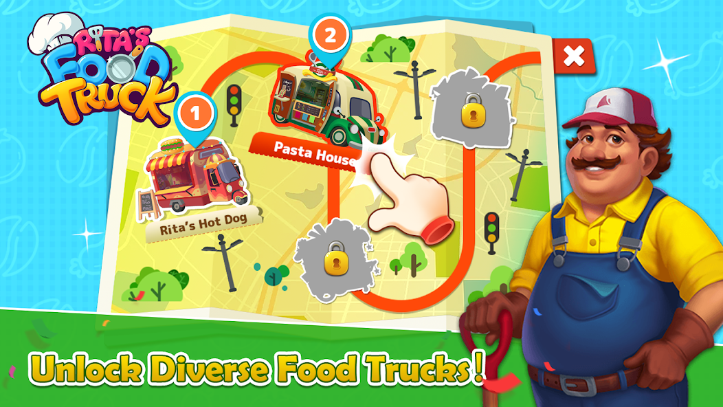 Rita's Food Truck:Cooking Game Mod Schermafbeelding 1