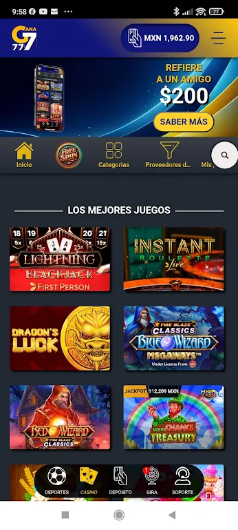 Gana777 Apuestas y Casino Ảnh chụp màn hình 3