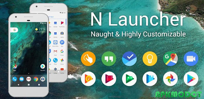 N+ Launcher Pro – Nougat 7.0 Tangkapan skrin 0