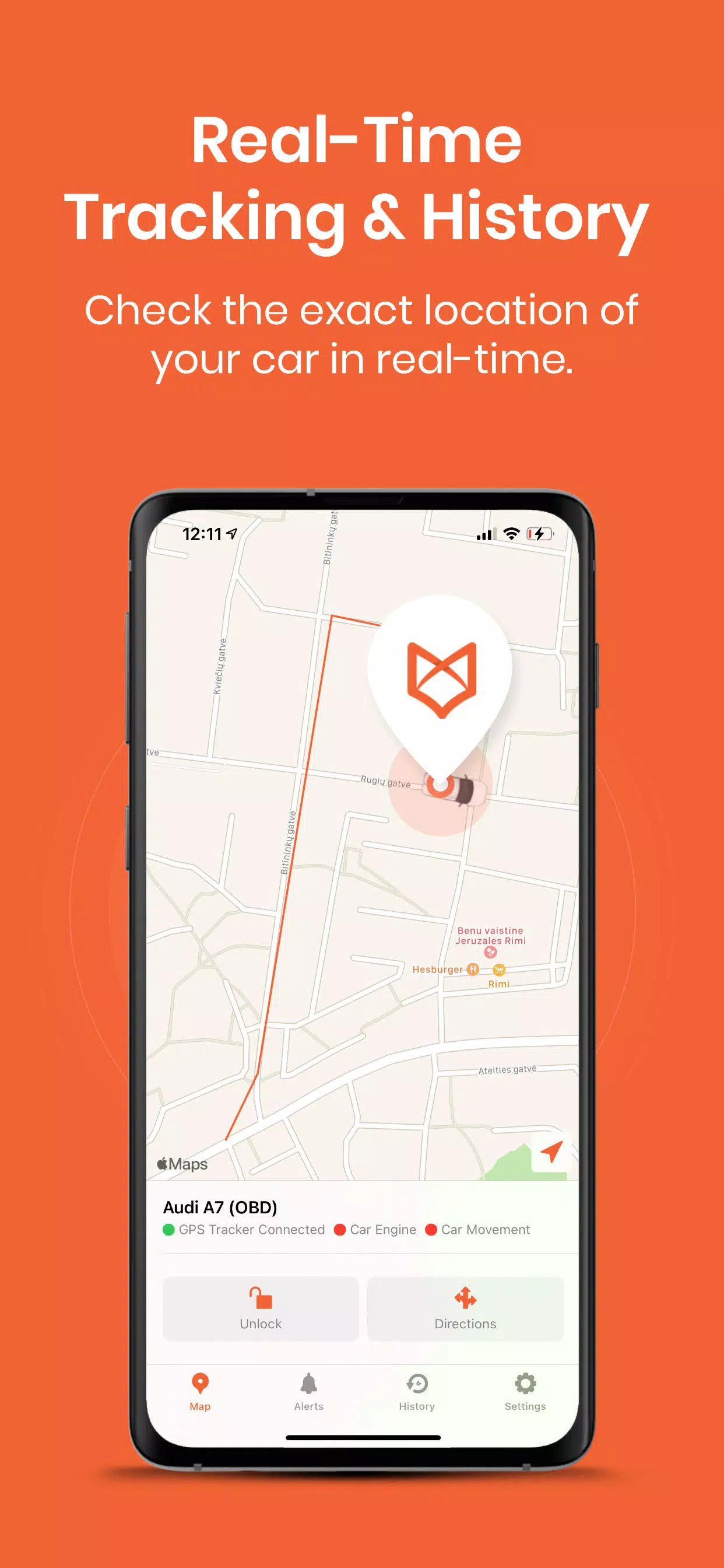 TrackingFox Car GPS Tracker 螢幕截圖 1