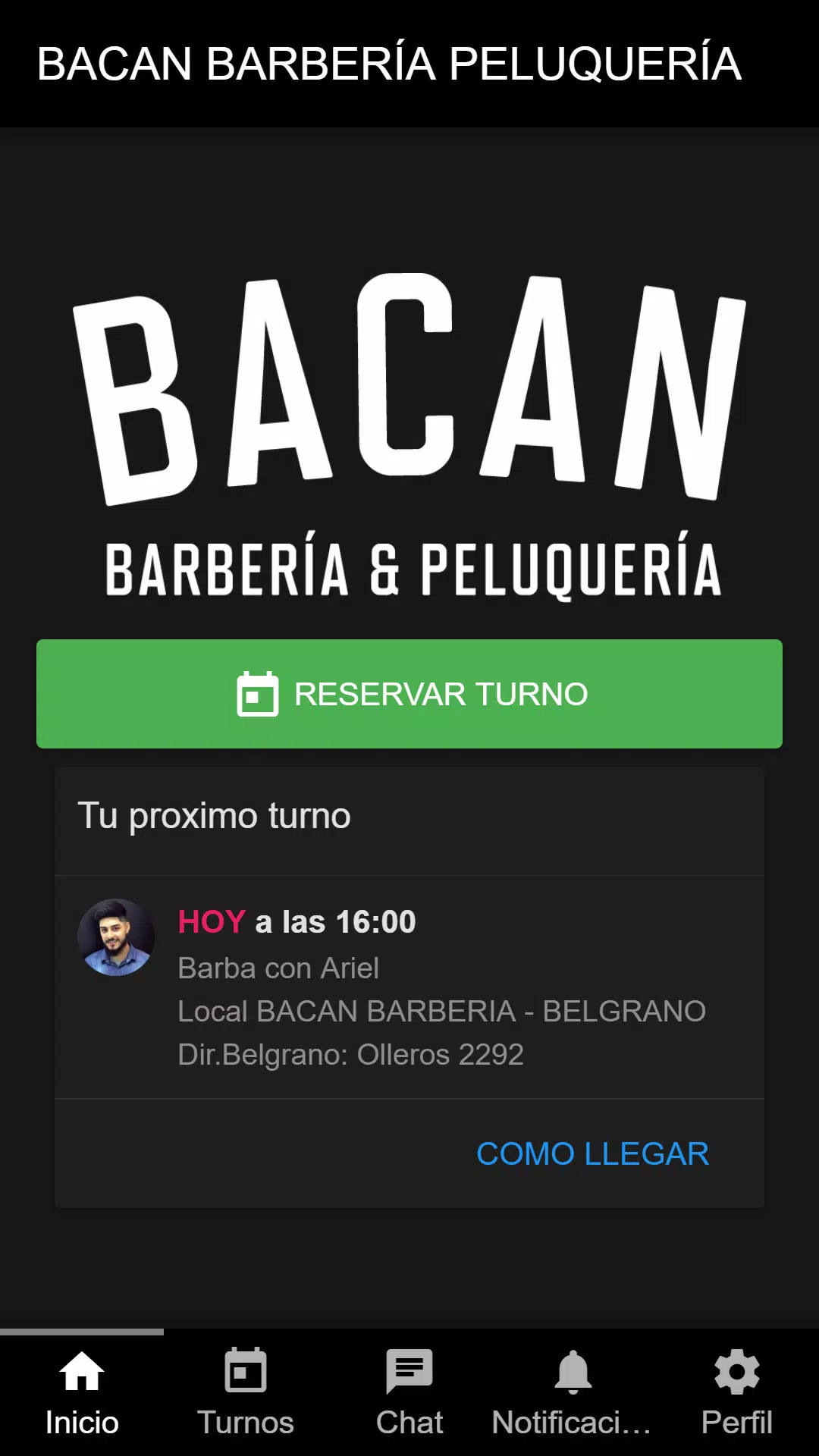 Bacan barbería y peluquería应用截图第0张