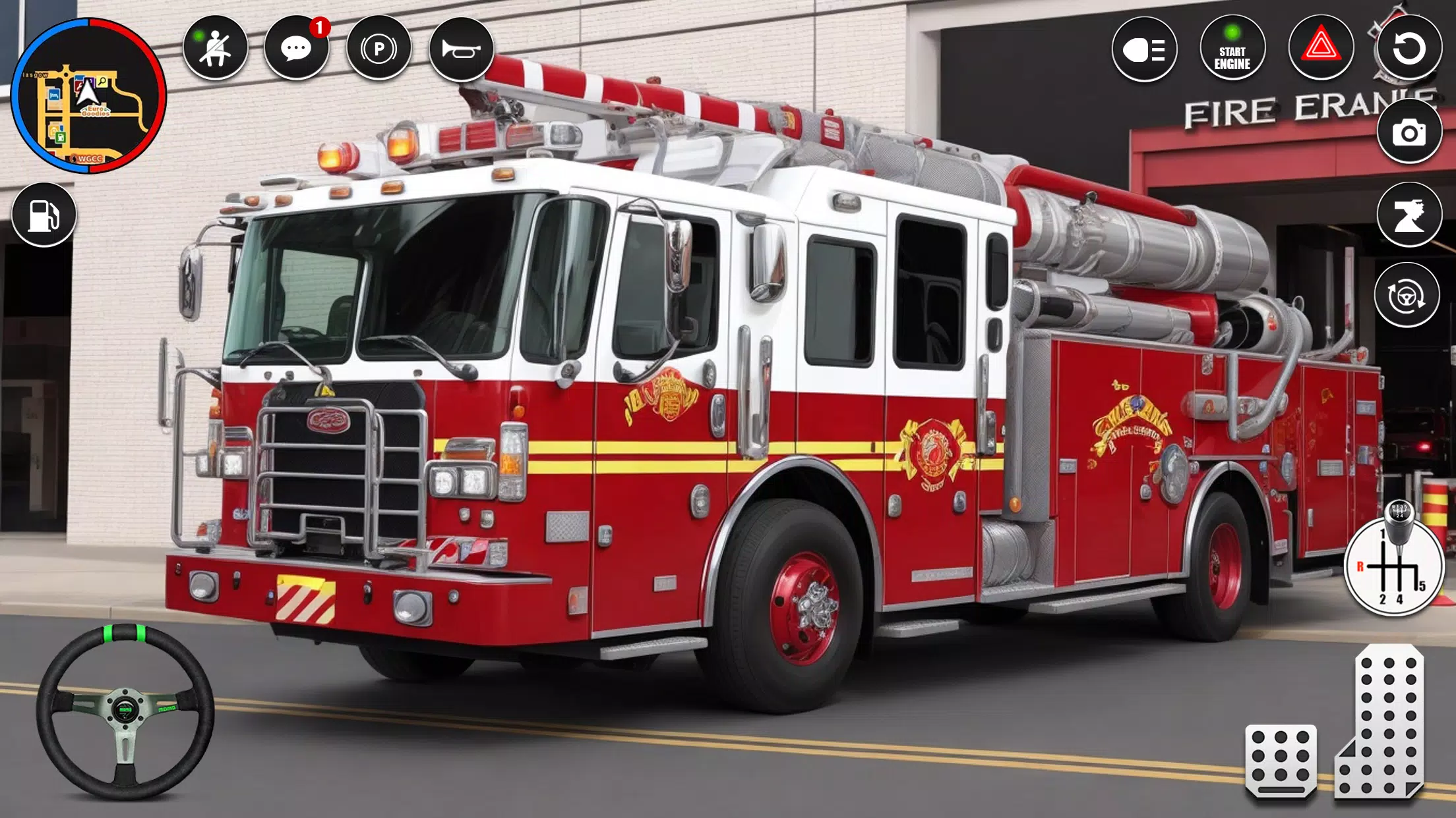 Fire Truck Rescue Sim Games 3d 螢幕截圖 2