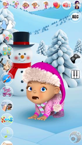 Talking Baby Babsy Winter Fun স্ক্রিনশট 2