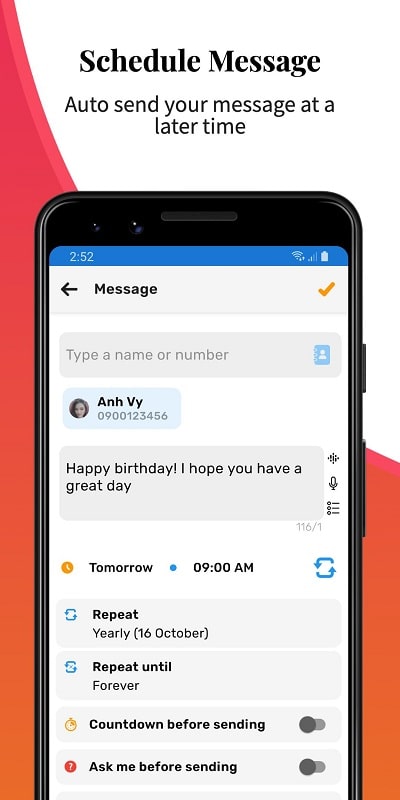 Auto Text: Automatic Message 스크린샷 1