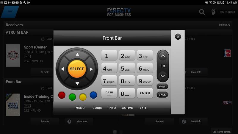 DIRECTV FOR BUSINESS Remote Screenshot 1