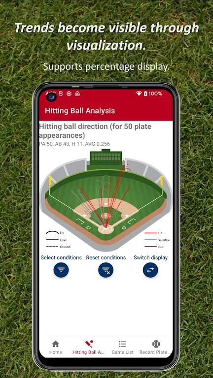 Schermata Batting STATS Manager 2