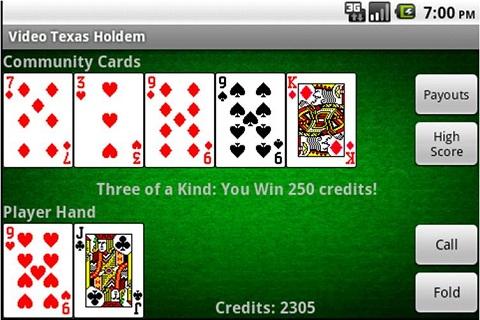 Video Texas Holdem Poker 螢幕截圖 1