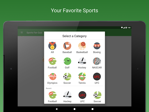 Sports Fan Quiz Screenshot 1