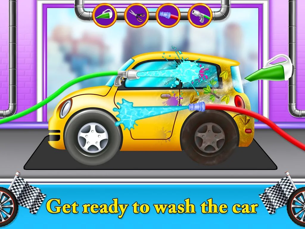 Auto car wash garage game スクリーンショット 0