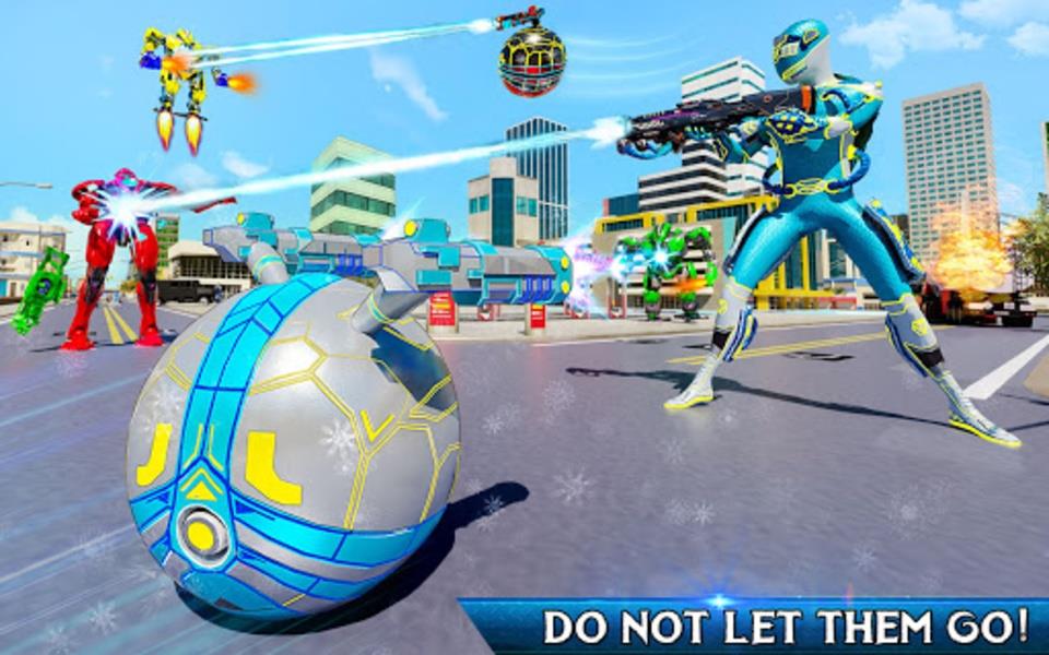 Snow Ball Robot Bike Games Captura de tela 1