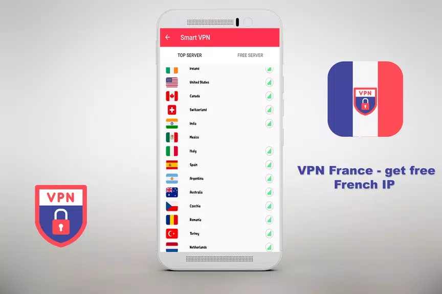 VPN Free - get free French IP Security  ⭐️⭐️⭐️⭐️⭐️ 螢幕截圖 1