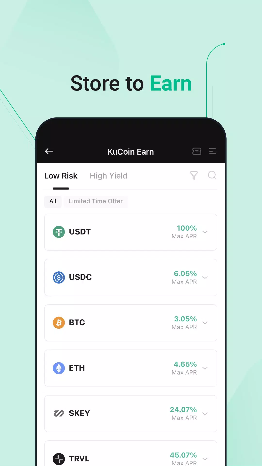 KuCoin ဖန်သားပြင်ဓာတ်ပုံ 3
