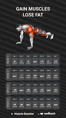 Workout Planner Muscle Booster ภาพหน้าจอ 0