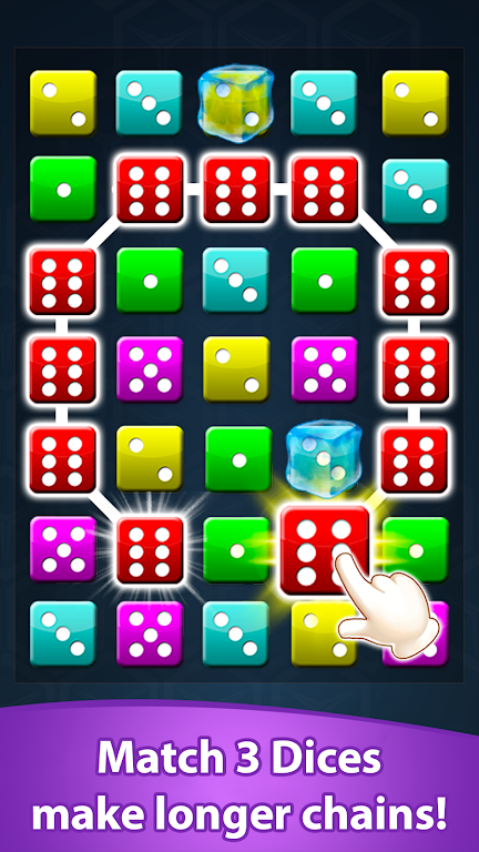 Dice Match Line Puzzle Games Ảnh chụp màn hình 0