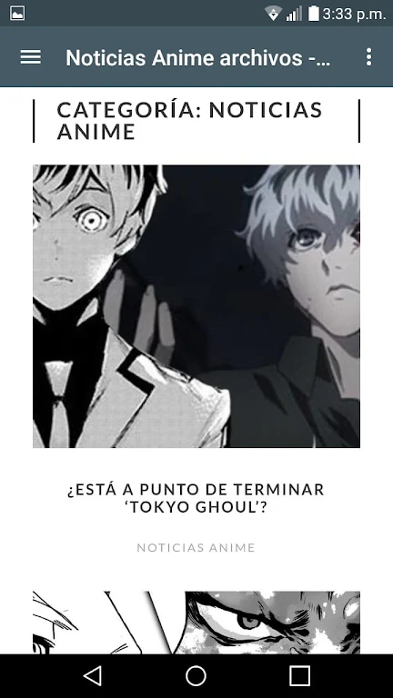 Schermata Noticias Anime 2