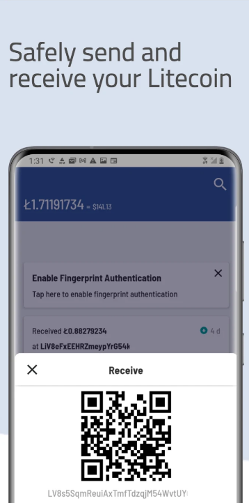 Litewallet Captura de pantalla 0