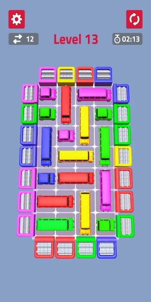 Color Cars Slide Puzzle Game 스크린샷 0