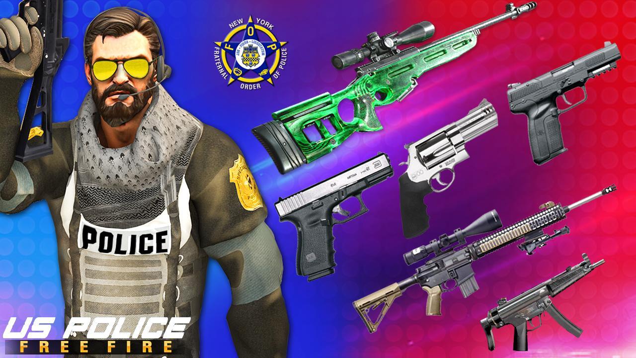 US Police Free Fire - Free Action Game स्क्रीनशॉट 2