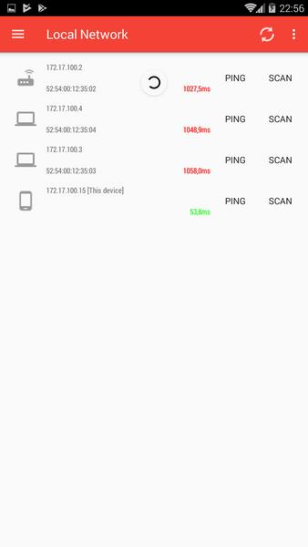 PortDroid Network Analysis Screenshot 1