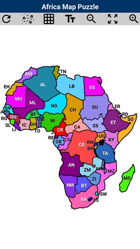 Africa Map Puzzle 螢幕截圖 0