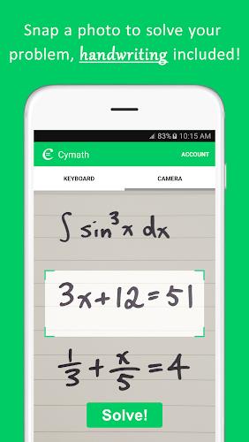 Cymath - Math Problem Solver স্ক্রিনশট 0