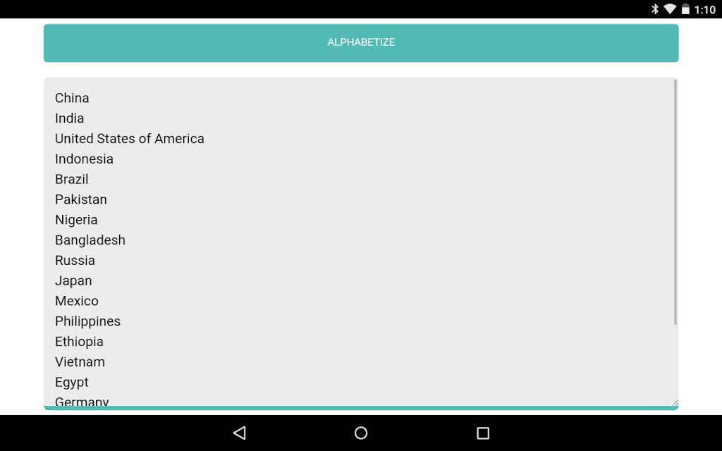 Alphabetizer Скриншот 0