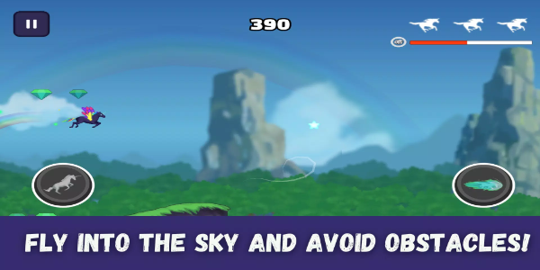 Unicorn Dash : Horse Attack Tangkapan skrin 2