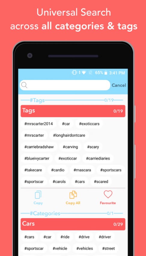 Hashtags - for likes for Insta स्क्रीनशॉट 1