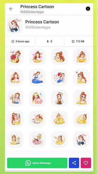 Princess Animated Stickers Captura de tela 3