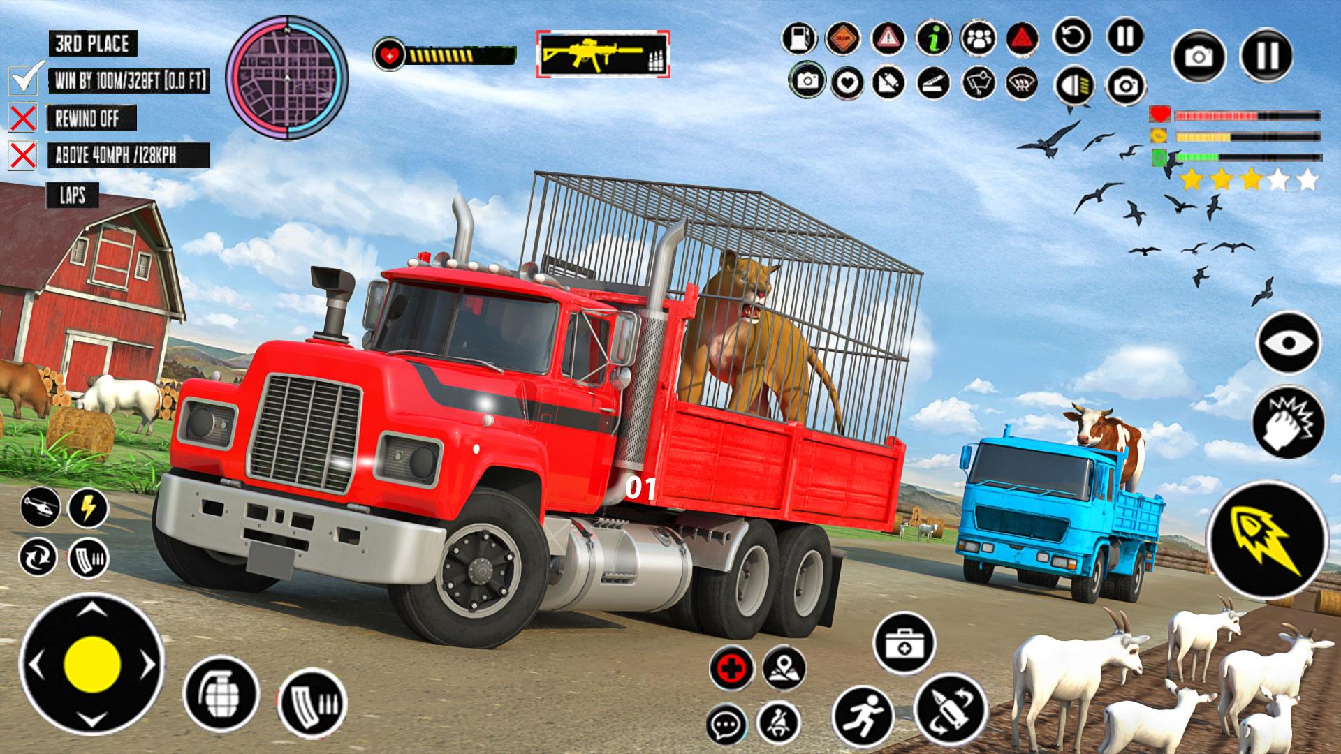 Animals Transport Truck Games Schermafbeelding 0