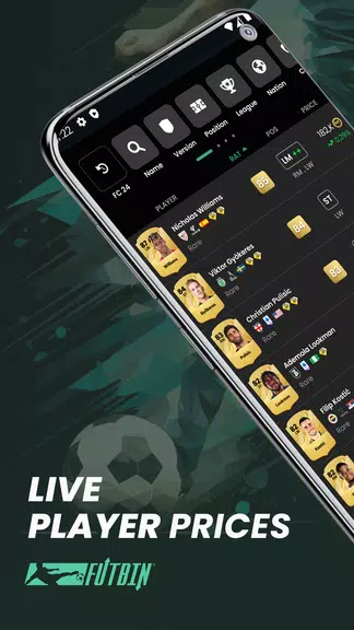 FUTBIN 25 Database & Draft ဖန်သားပြင်ဓာတ်ပုံ 0