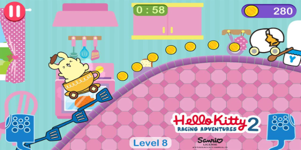 Hello Kitty games - car game ဖန်သားပြင်ဓာတ်ပုံ 0