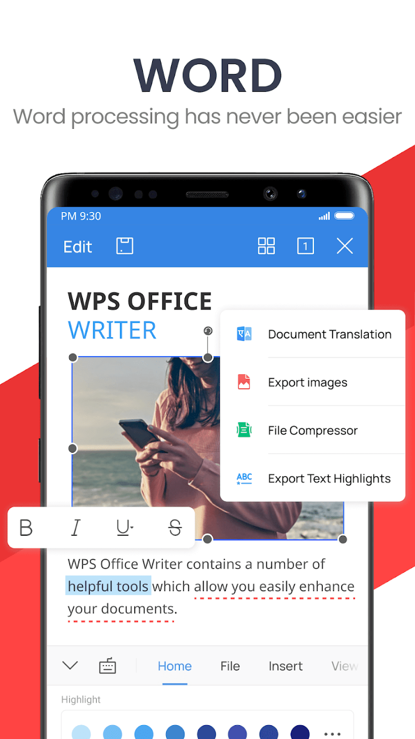 WPS Office Word Docs PDF Note Slide & Sheet Screenshot 1