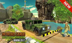 Offroad US Army Truck Driving Screenshot 1