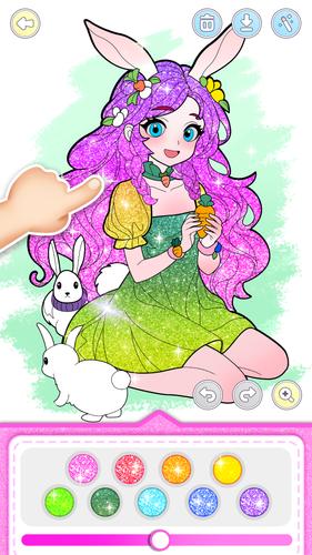 Princess Game Fantasy Coloring 螢幕截圖 2