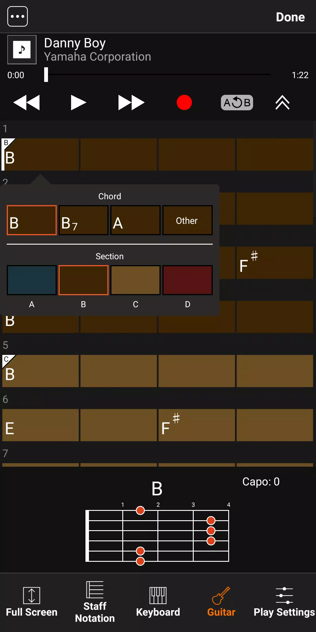 Chord Tracker Screenshot 3