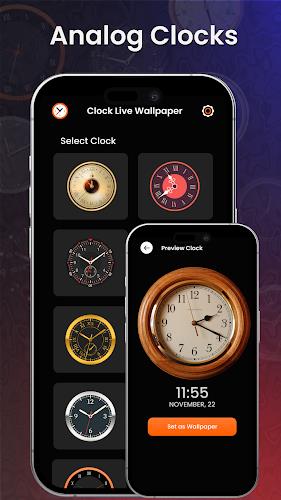 Analog Clock Wallpaper：3DClock 螢幕截圖 0