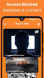 Pulpy VPN Unlimited VPN Proxy ဖန်သားပြင်ဓာတ်ပုံ 1