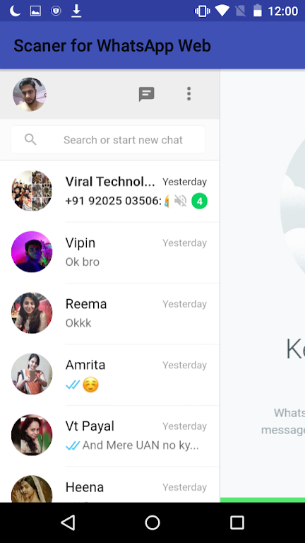 Scaner for WhatsApp Web 螢幕截圖 1